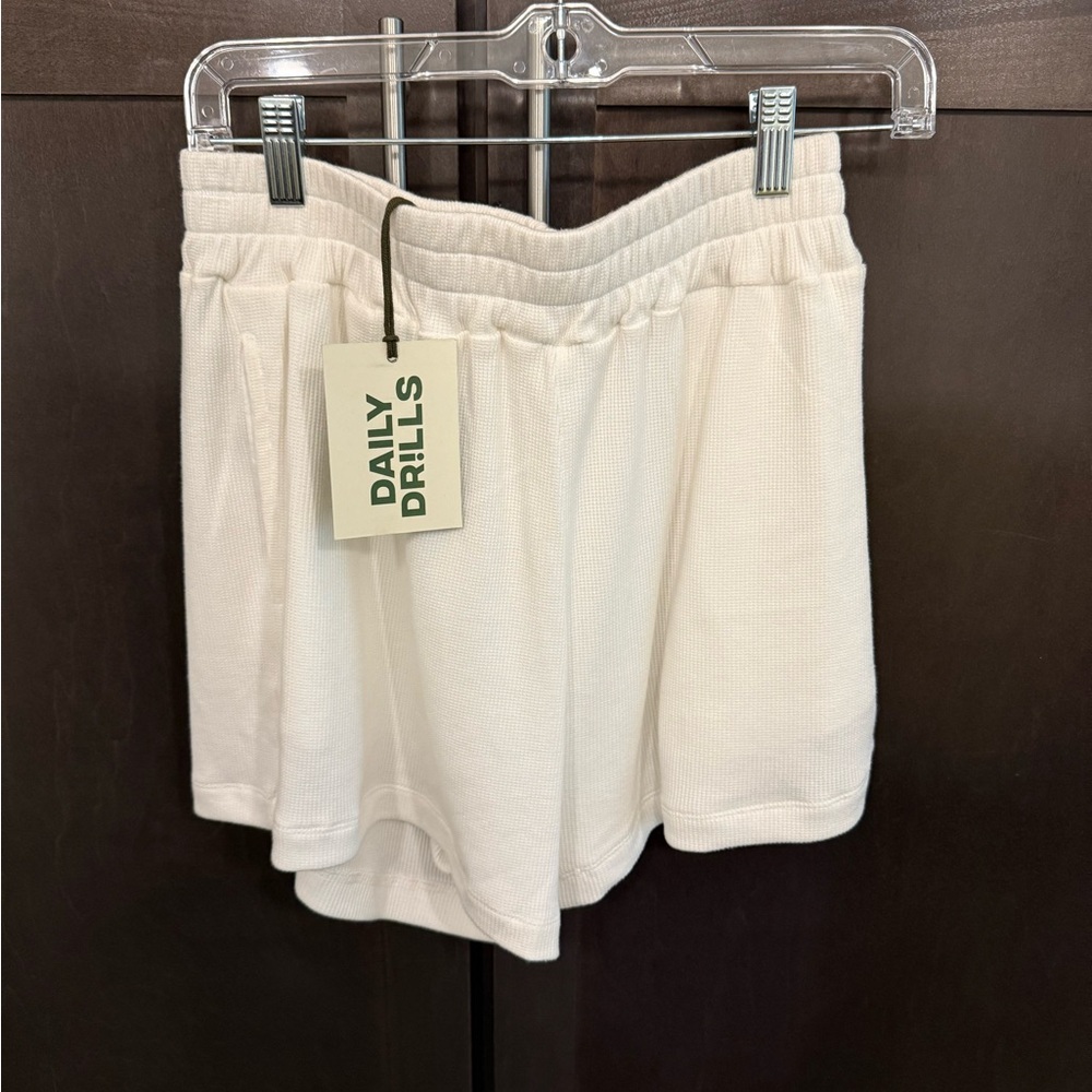 Daily Drills White Shorts for Lounge/Comfort